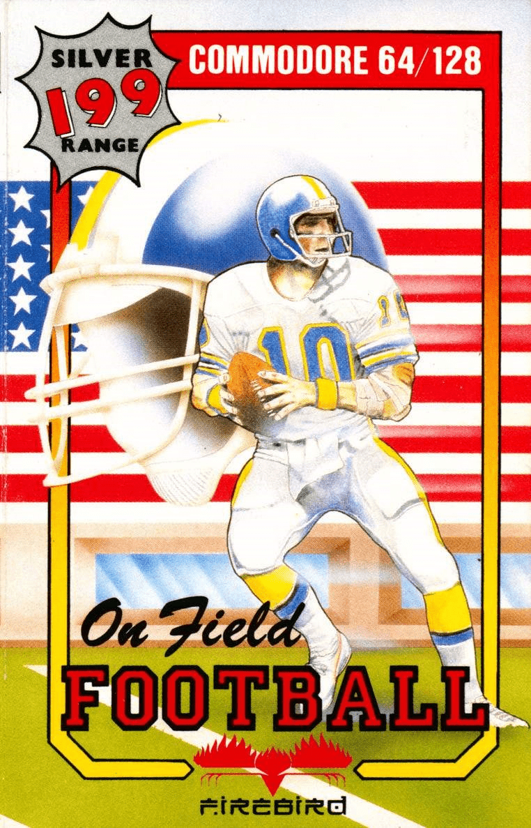 On-Field Football box art for Commodore 64